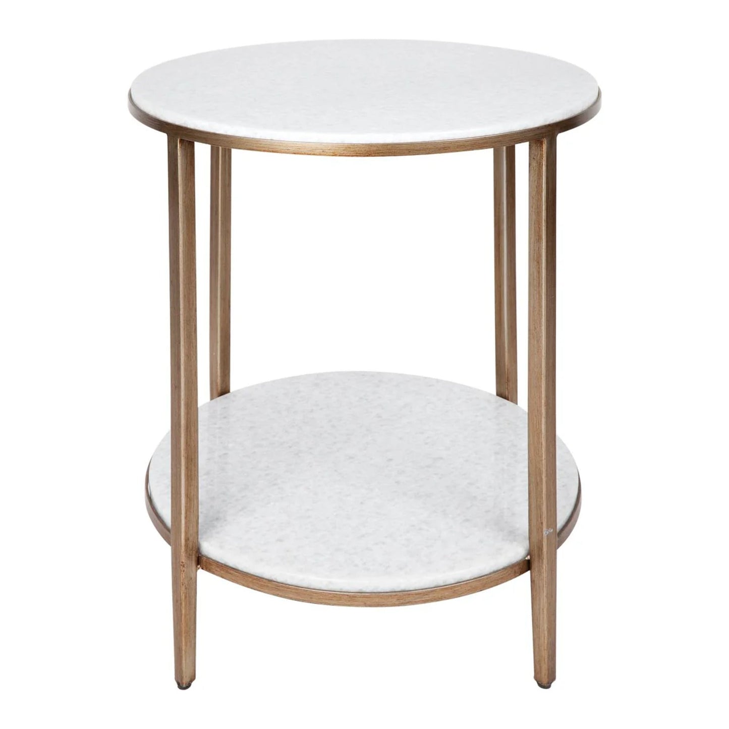 Chloe Stone Side Table - Antique Gold Side Table Cafe Lighting & Living