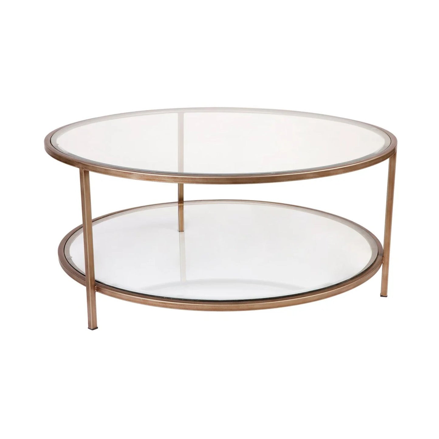 Cocktail Glass Round Coffee Table - Antique Gold Coffee Table Cafe Lighting & Living