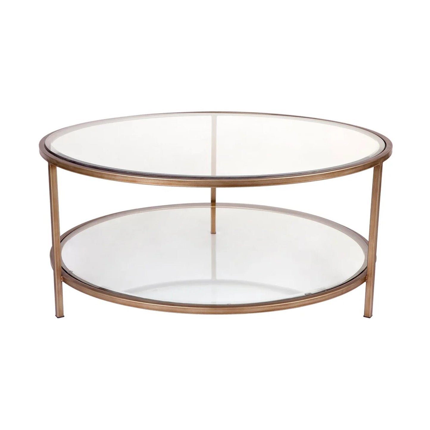 Cocktail Glass Round Coffee Table - Antique Gold Coffee Table Cafe Lighting & Living