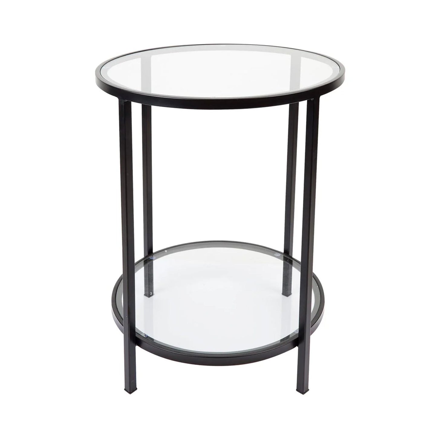 Cocktail Glass Round Side Table - Black Side Table Cafe Lighting & Living Black