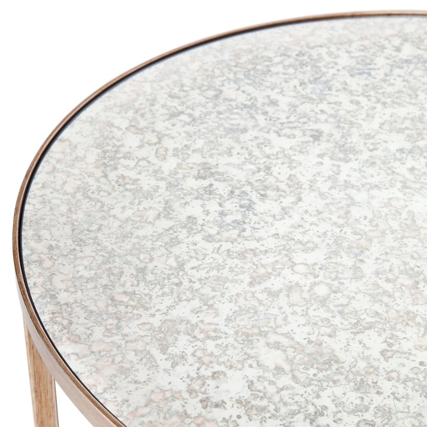 Cocktail Mirrored Side Table - Antique Gold Side Table Cafe Lighting & Living
