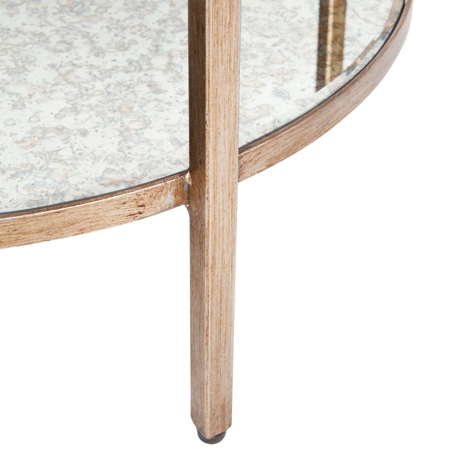 Cocktail Mirrored Side Table - Antique Gold Side Table Cafe Lighting & Living