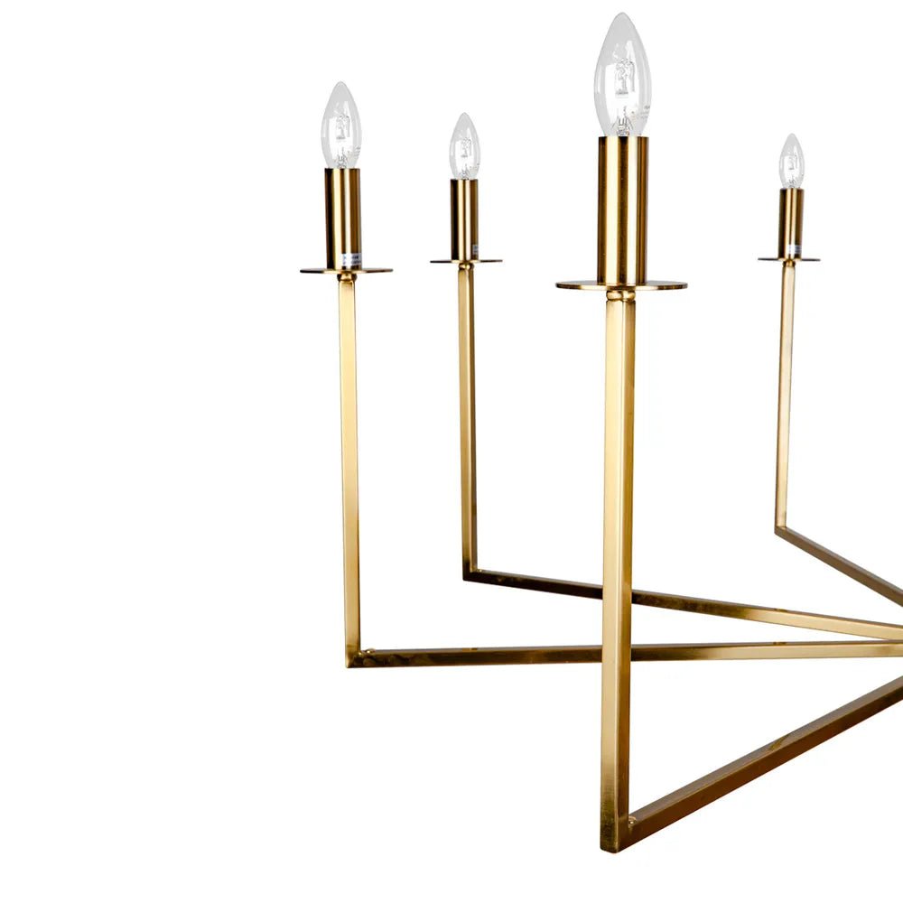Cohen Brass 8 Light Chandelier Pendant Light Cafe Lighting