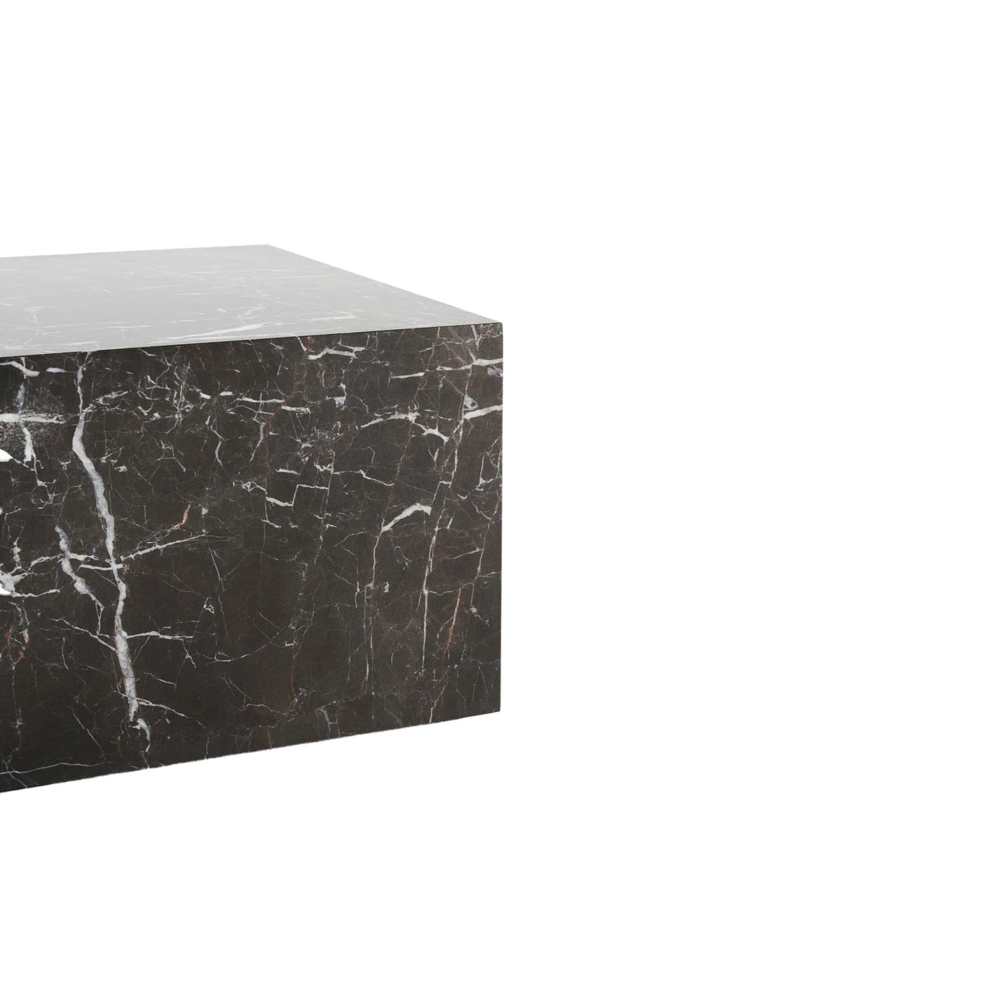 Comet Marble Side Table - Black Red Side Table M+Co Living