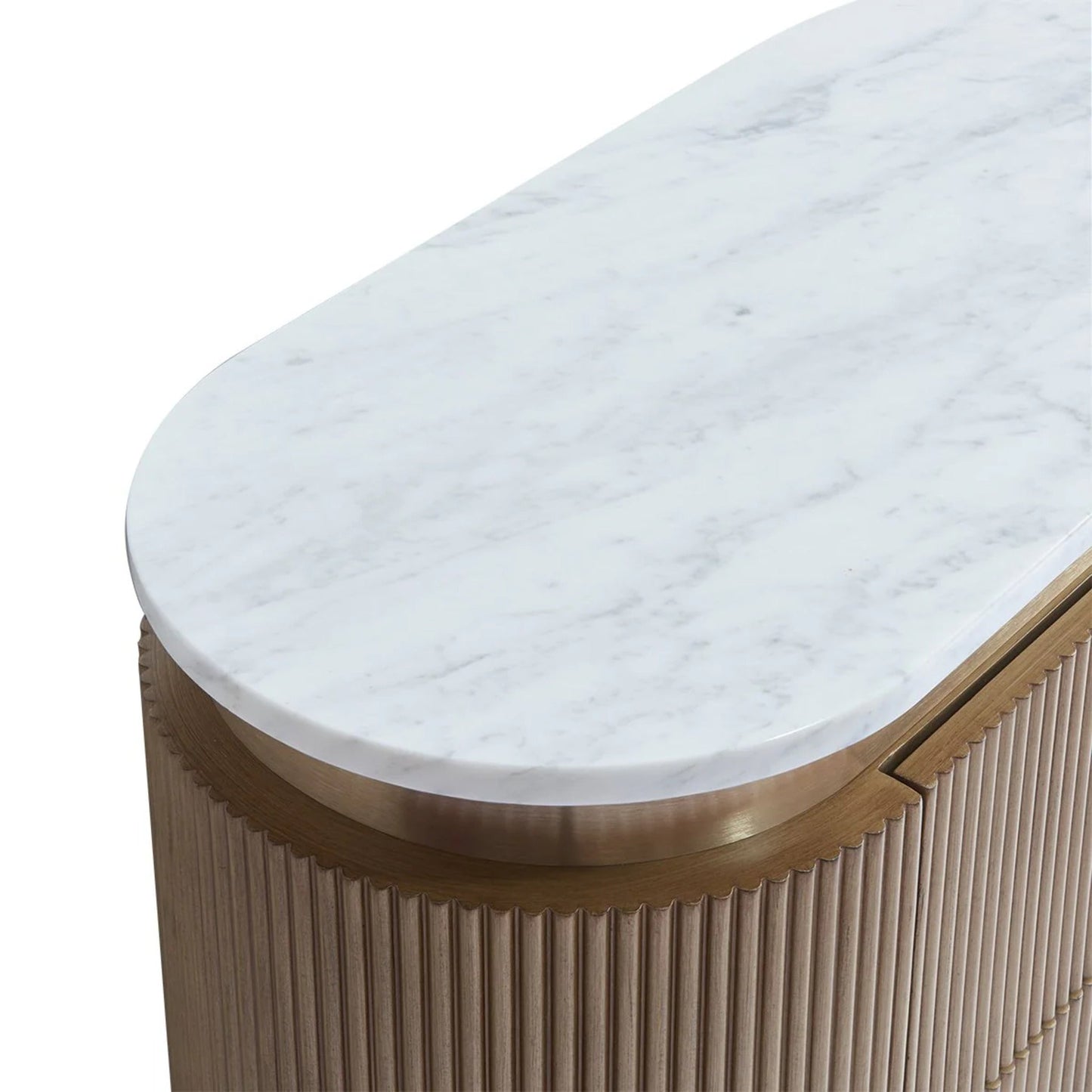 Demarco Marble Top Bedside Table - Antique Gold Bedside Table Cafe Lighting & Living