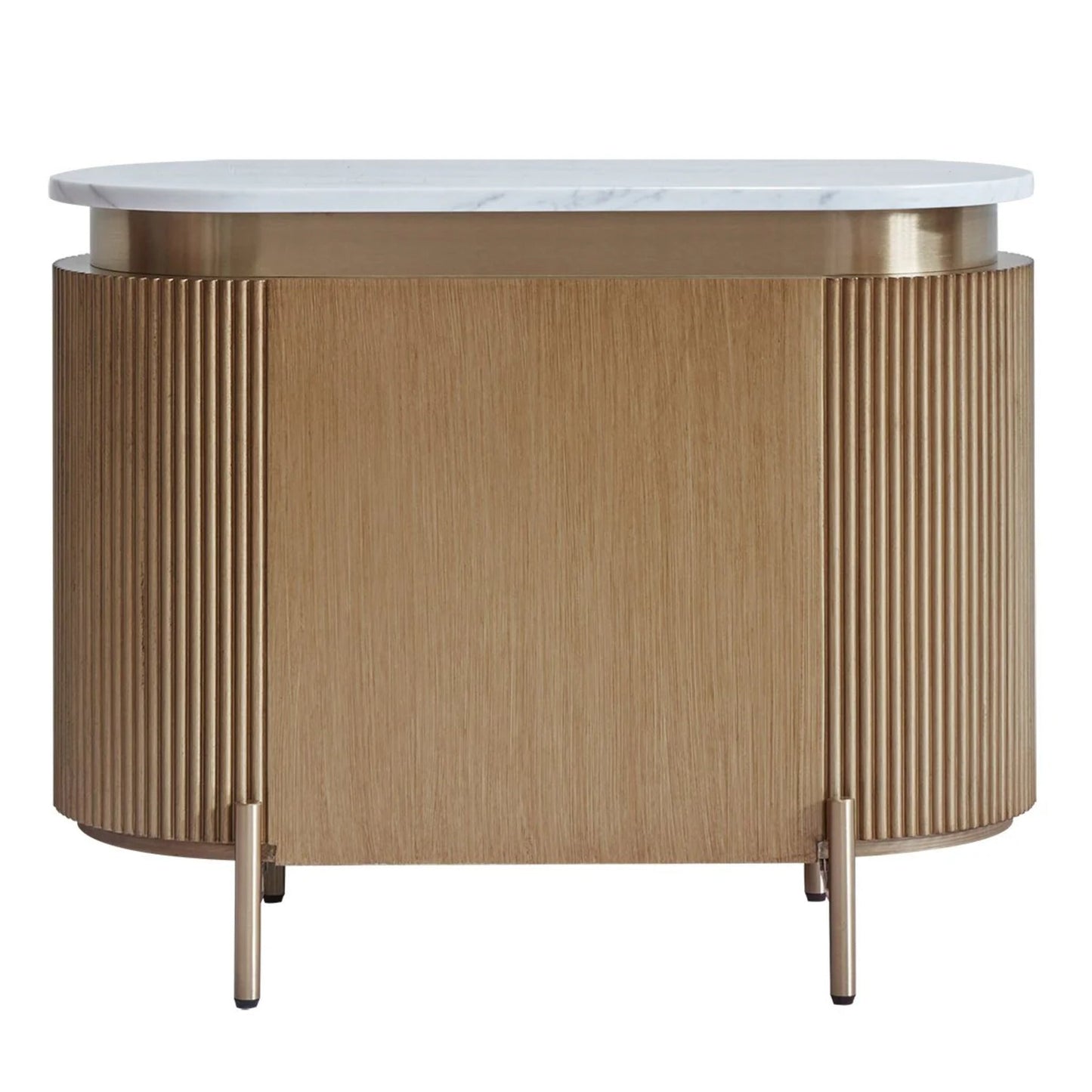 Demarco Marble Top Bedside Table - Antique Gold Bedside Table Cafe Lighting & Living