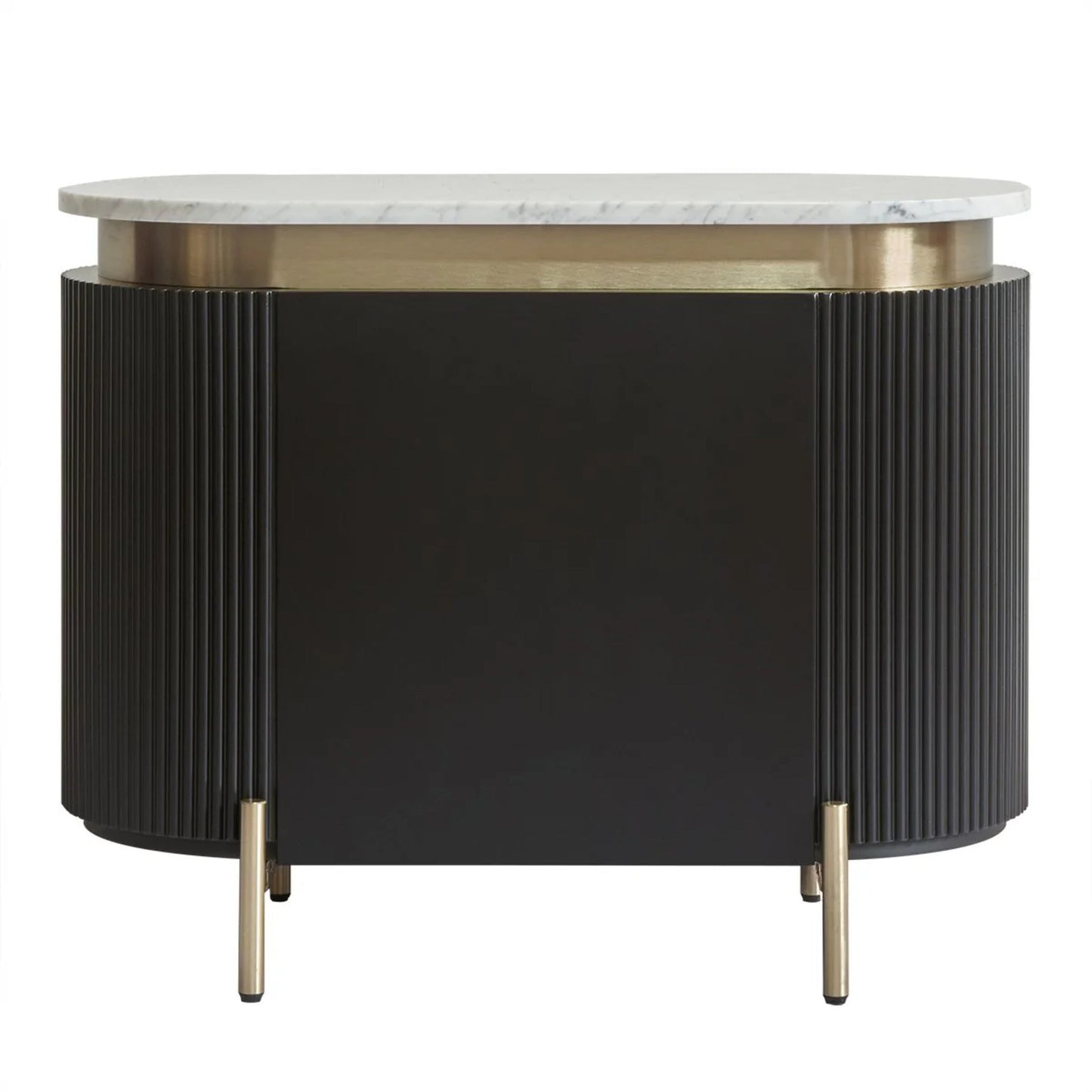 Demarco Marble Top Bedside Table - Black Bedside Table Cafe Lighting & Living