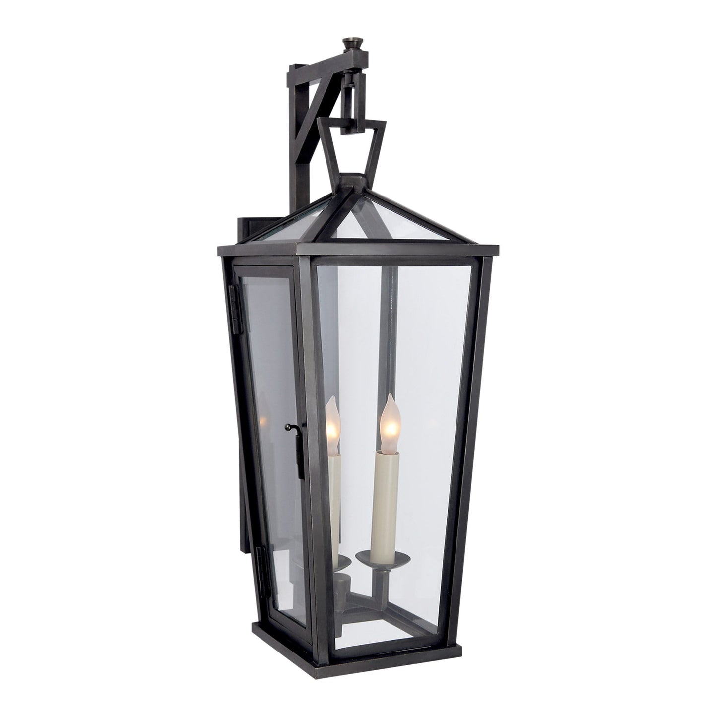 E. F. Chapman Darlana Small Tall Bracketed Wall Lantern Light - Bronze Wall Light Bloomingdales Lighting