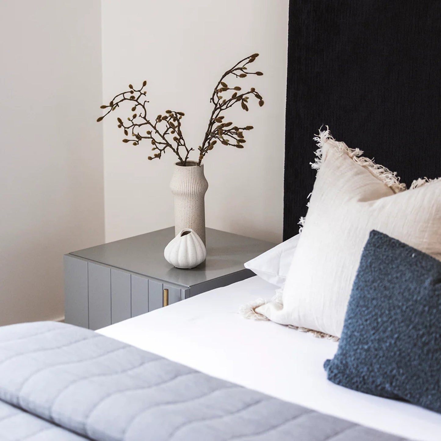 Gus Elora Beadboard Cabinet Bedside Table - Dusk Bedside Table M+Co Living