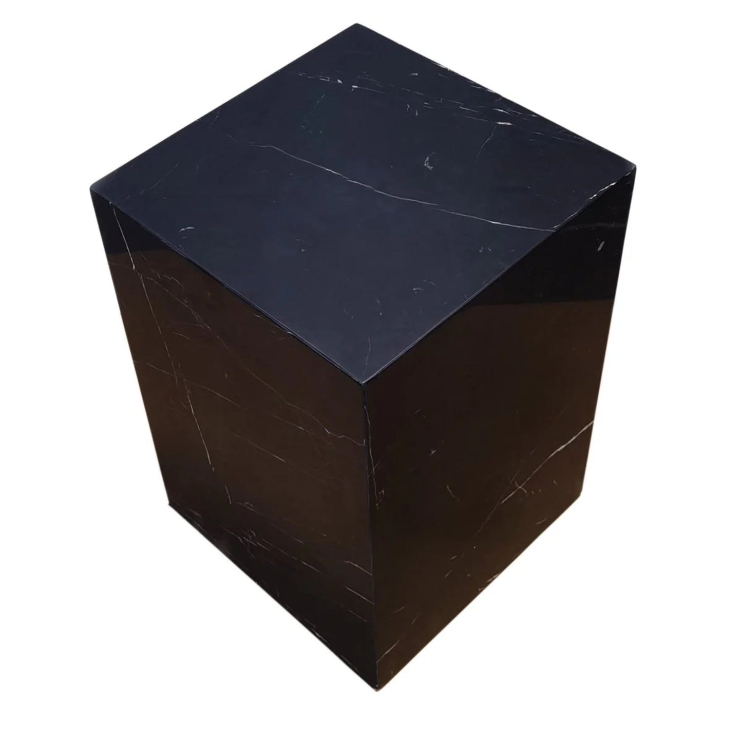Hendrix Black Marble Side Table Side Table Cafe Lighting & Living