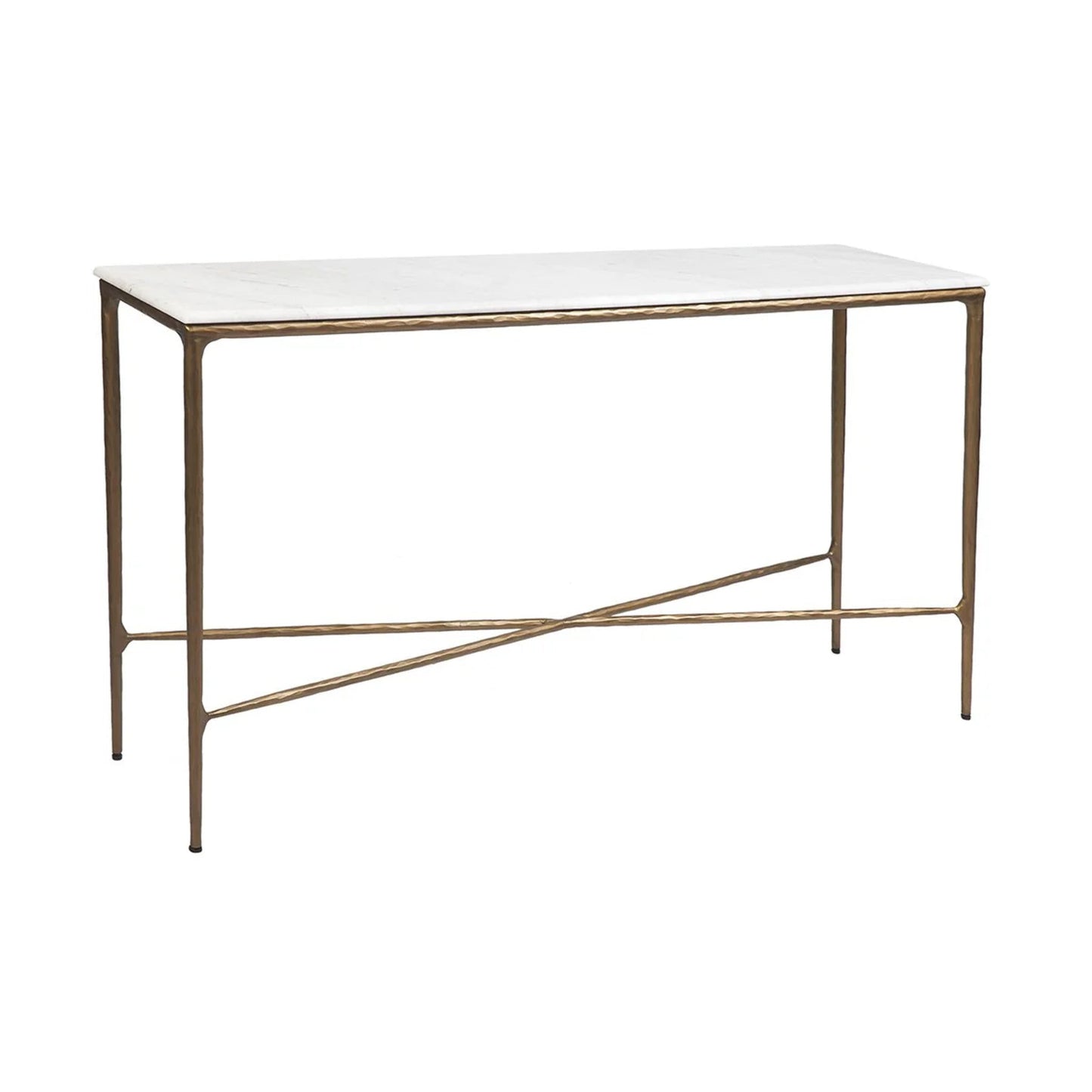 Heston Medium Marble Console Table - Brass Console Table Cafe Lighting & Living