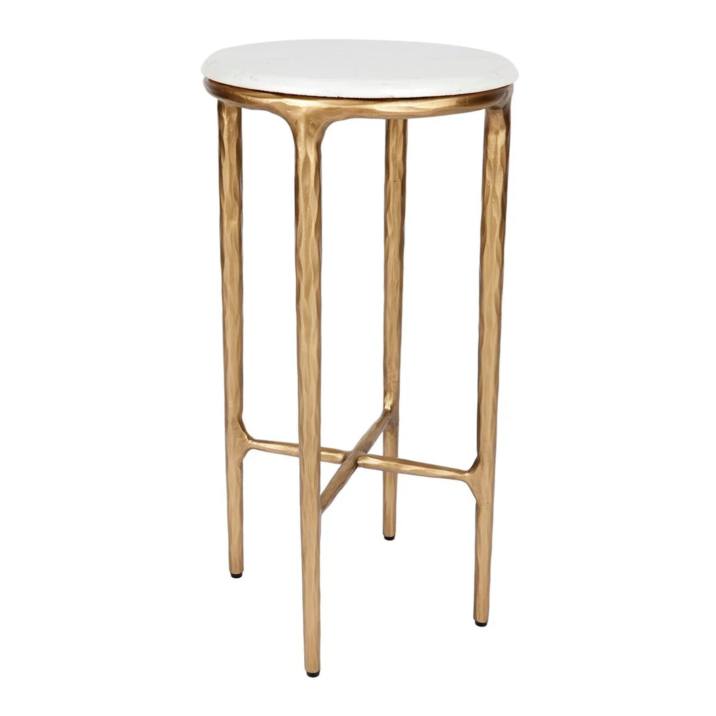 Heston Petite Marble Side Table Side Table Cafe Lighting & Living Brass