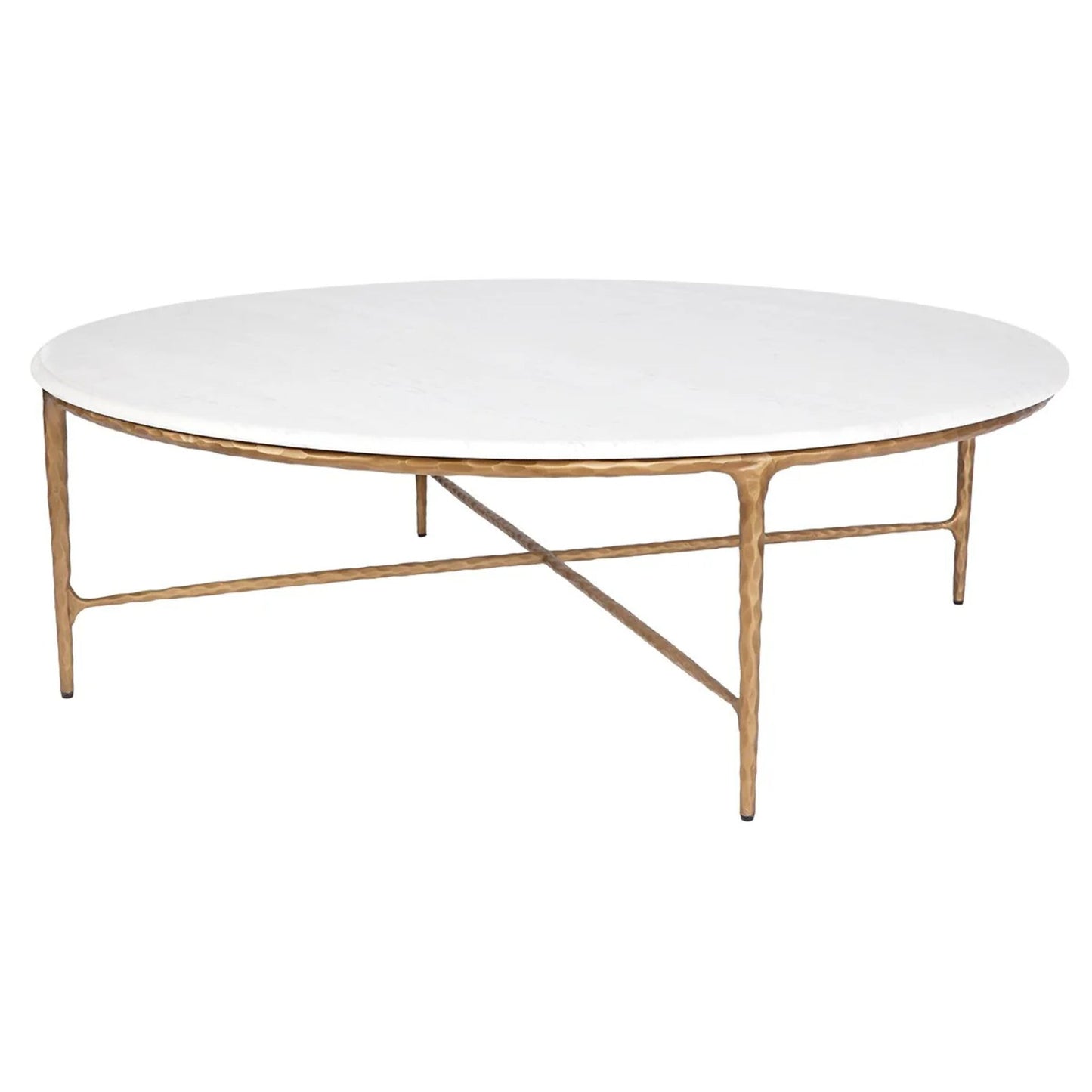 Heston Round Marble Coffee Table - Brass Coffee Table Cafe Lighting & Living Round