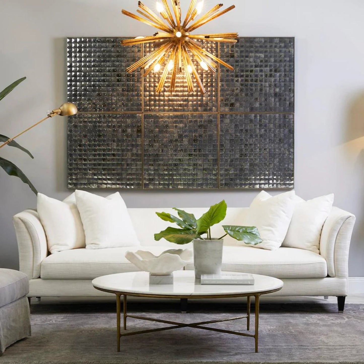 Heston Round Marble Coffee Table - Brass Coffee Table Cafe Lighting & Living