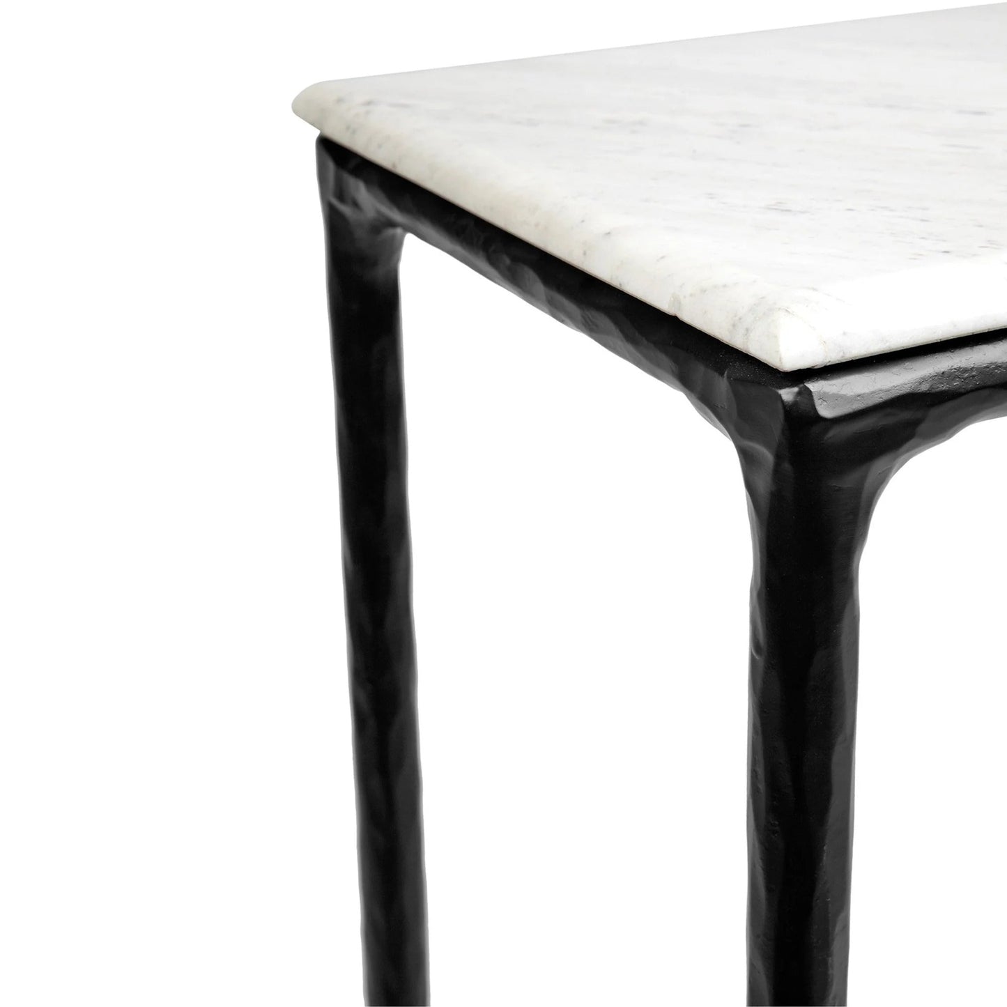 Heston Small Marble Console Table - Black Console Table Cafe Lighting & Living