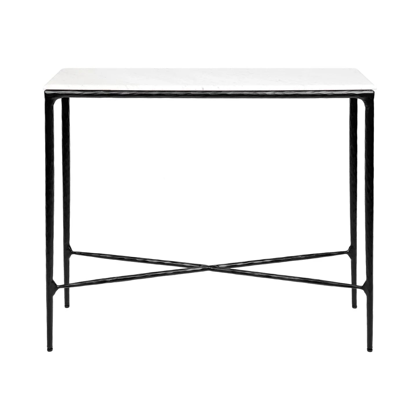 Heston Small Marble Console Table - Brass Console Table Cafe Lighting & Living Black Small