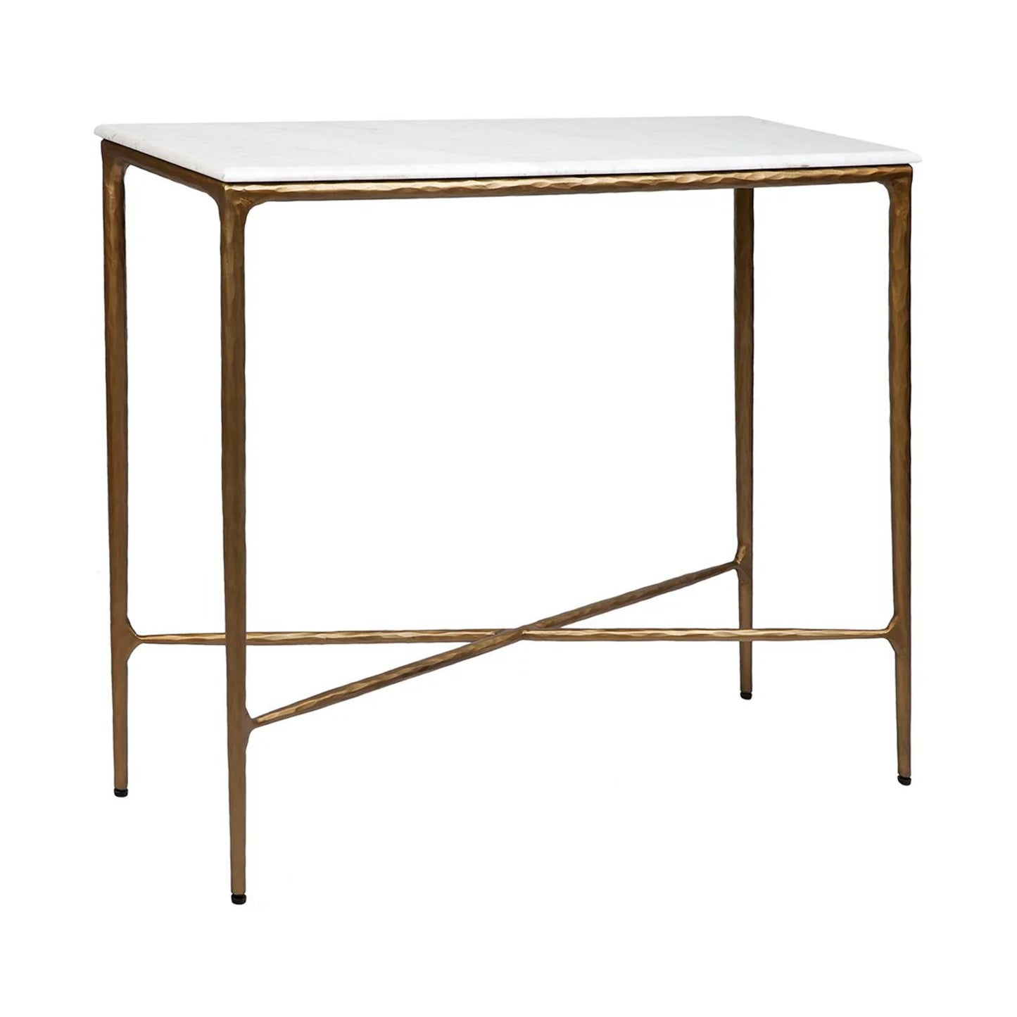 Heston Small Marble Console Table - Brass Console Table Cafe Lighting & Living