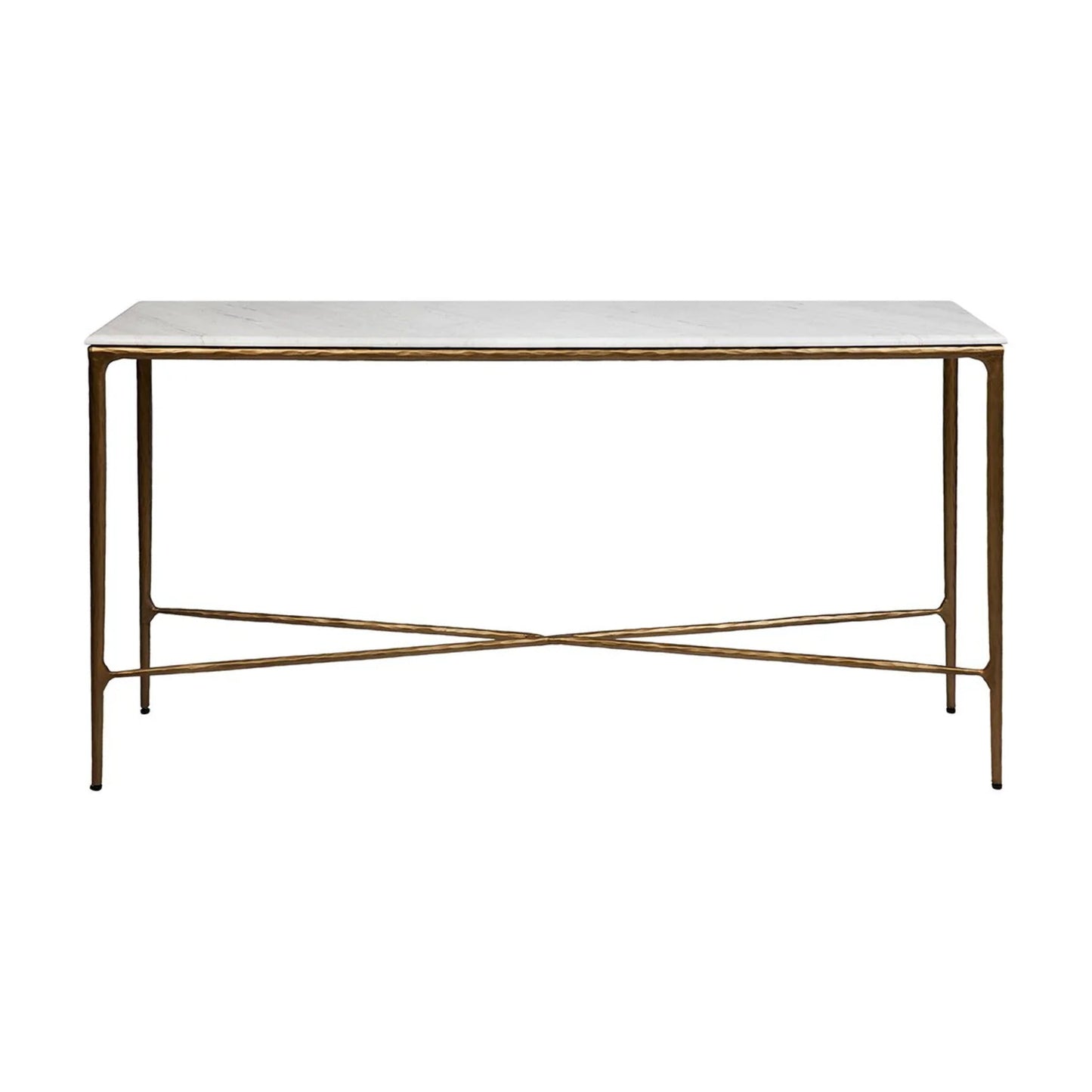Heston Small Marble Console Table - Brass Console Table Cafe Lighting & Living Brass Medium