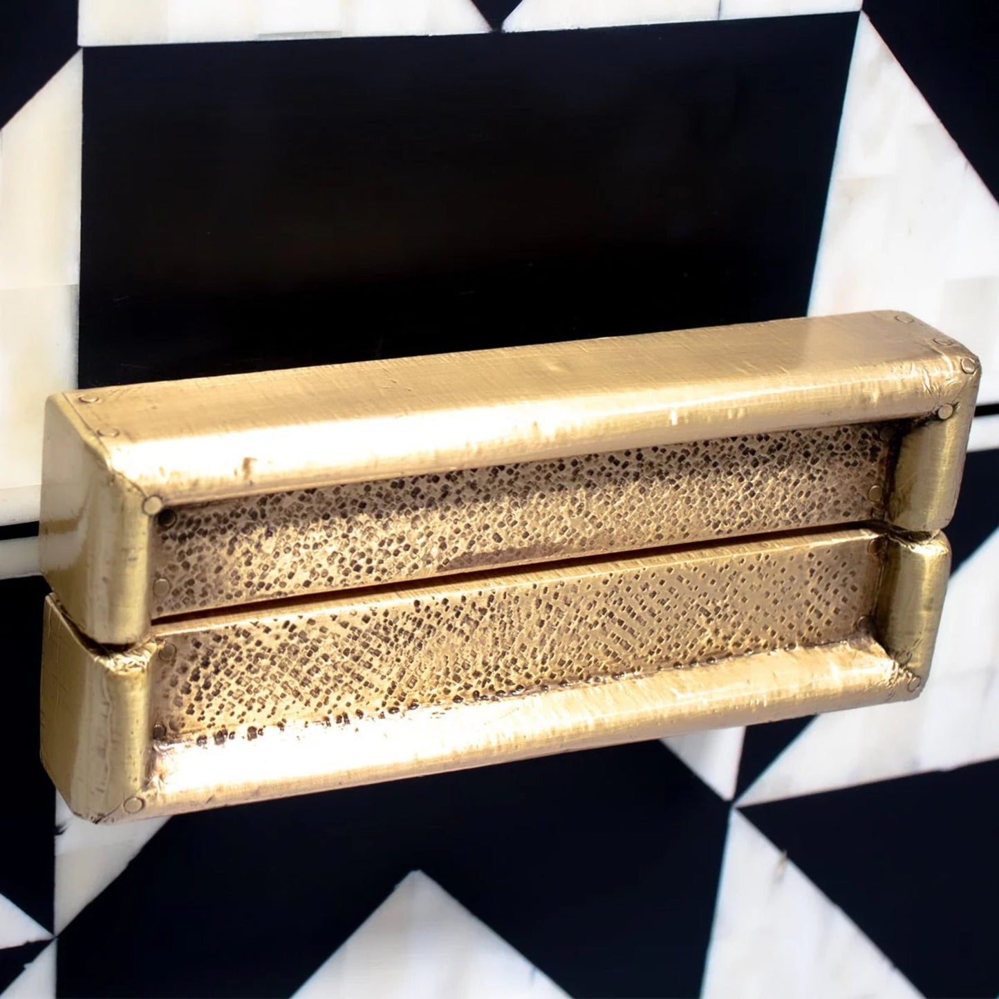 Huxley Bone Inlay Bedside Table - Black Bedside Table Cafe Lighting & Living
