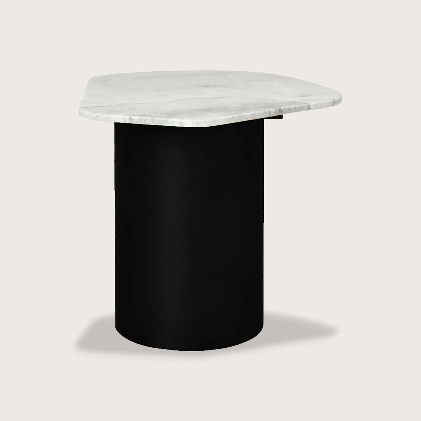 Isabelle Marble Side Table - Brass Side Table Raffine Black