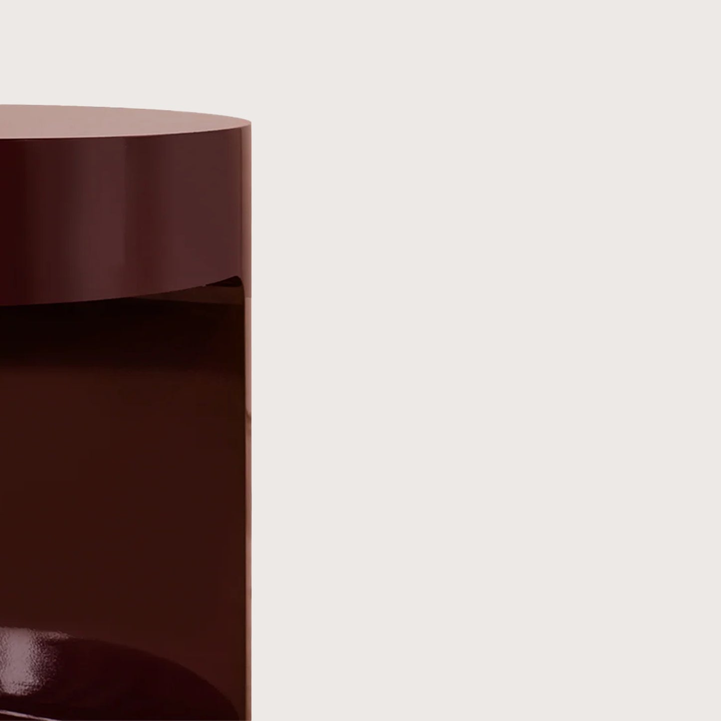 Jasmyn Curved Side Table - Burgundy Side Table Raffine