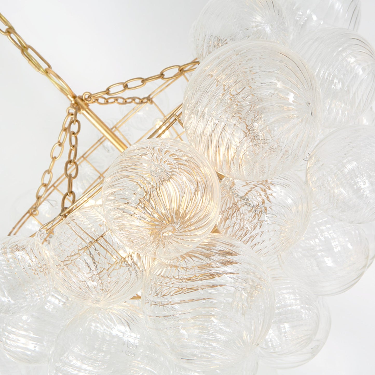 Julie Neill Talia Large Round Glass Chandelier - Gild Pendant Light Bloomingdales Lighting