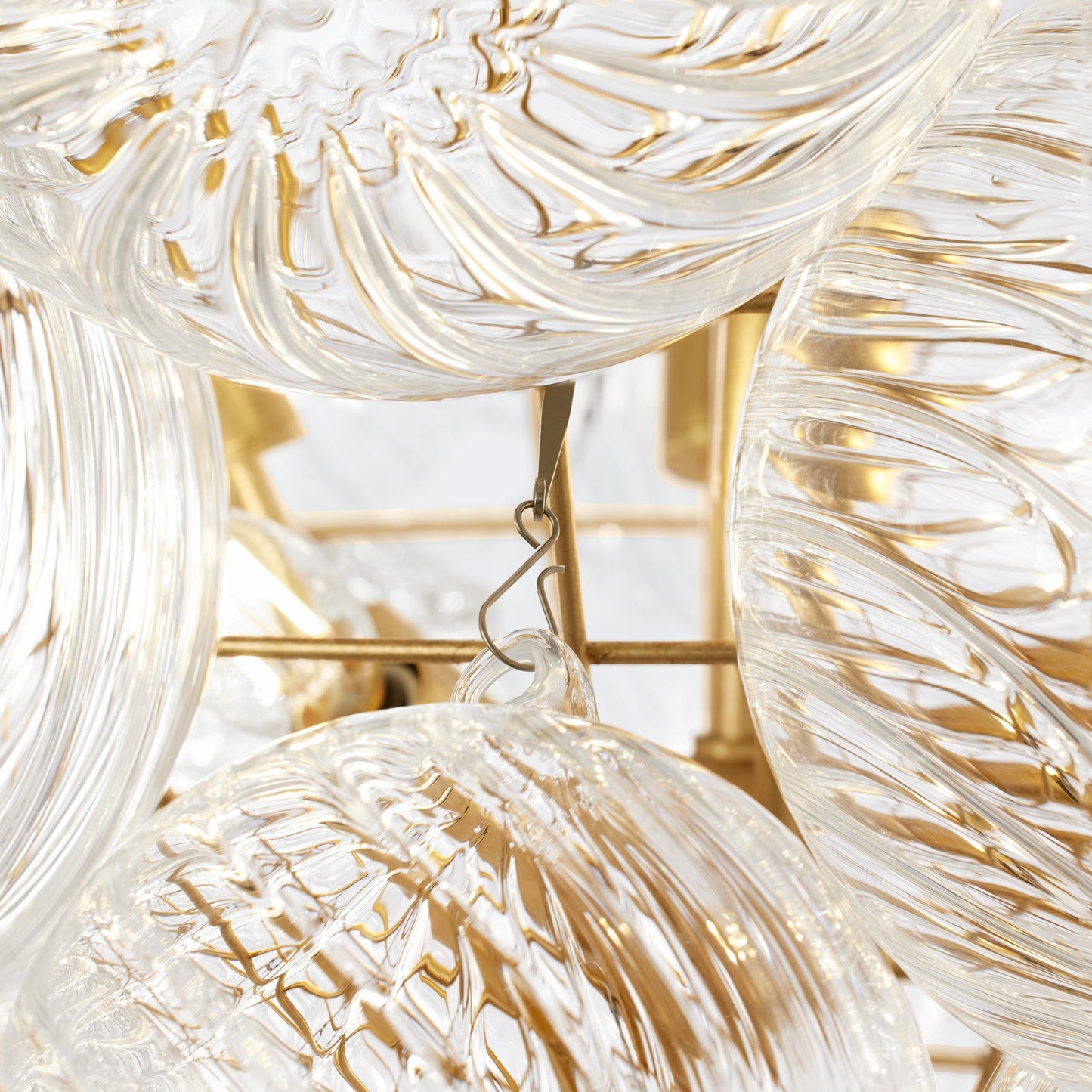 Julie Neill Talia Large Round Glass Chandelier - Gild Pendant Light Bloomingdales Lighting