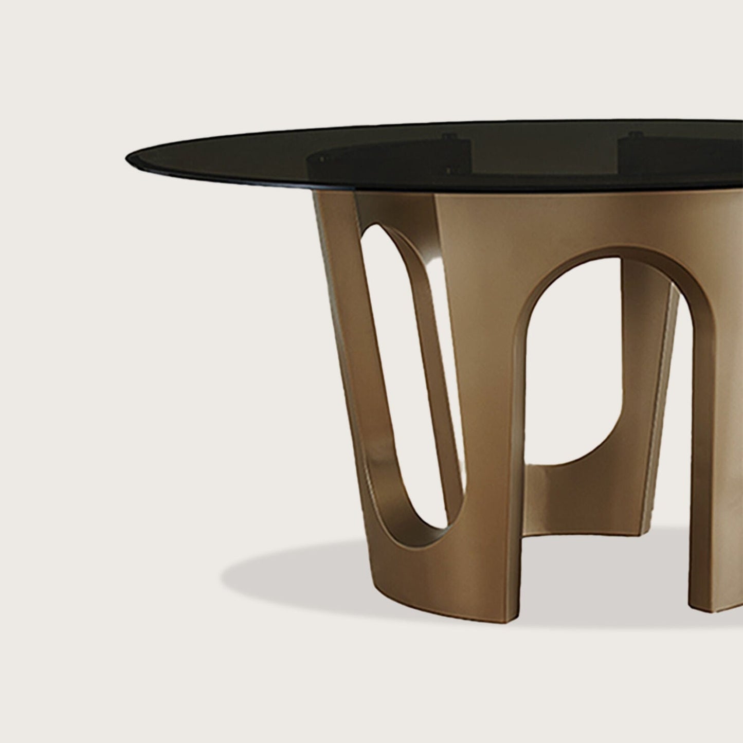 Kate Metal Dining Table - Brass Dining Table Raffine