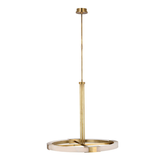 Kelly Wearstler Covet Alabaster Large Ring Chandelier Pendant Light Bloomingdales Lighting Brass