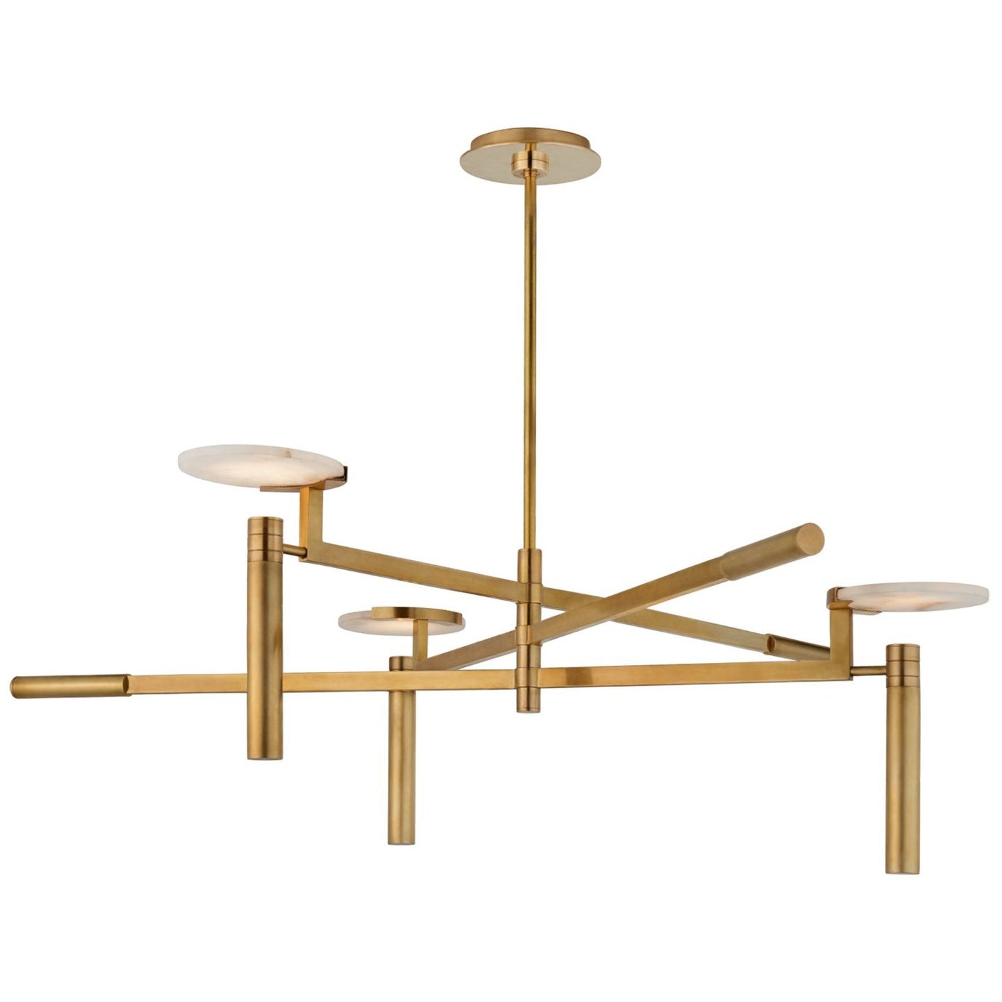 Kelly Wearstler Melange Large Floating Alabaster Disc Chandelier - Brass Pendant Light Bloomingdales Lighting Brass Large
