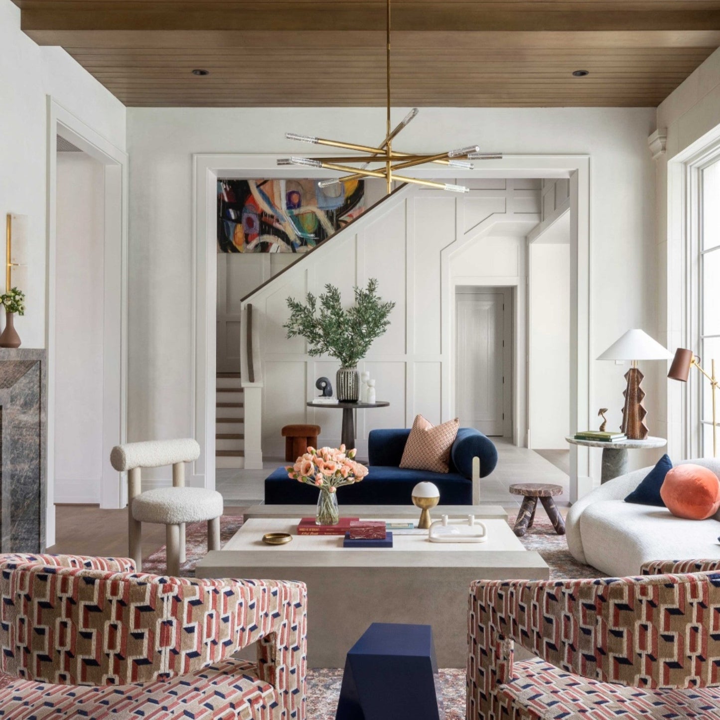 Kelly Wearstler Rousseau Grande Ten-Light Articulating Chandelier - Brass Pendant Light Bloomingdales Lighting