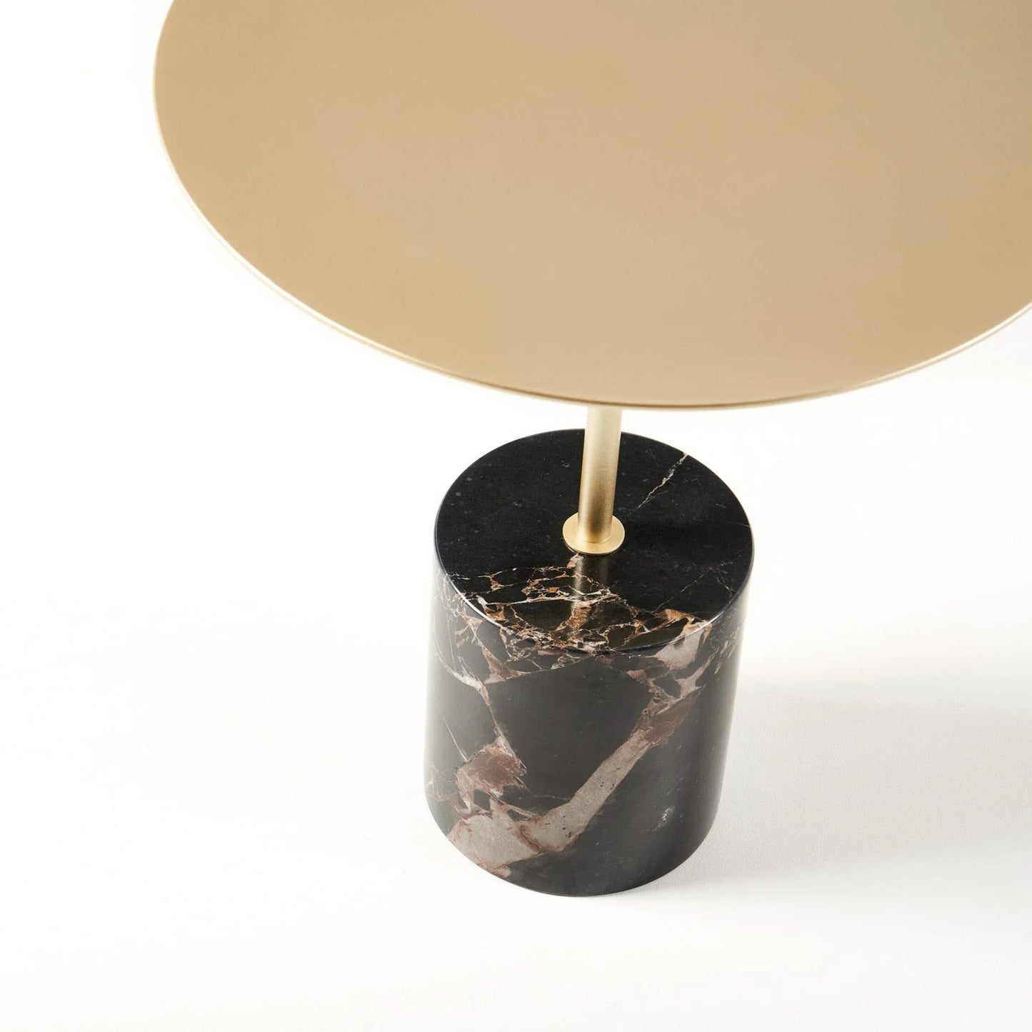 Lilli Round Marble Side Table - Black Red & Gold Side Table M+Co Living
