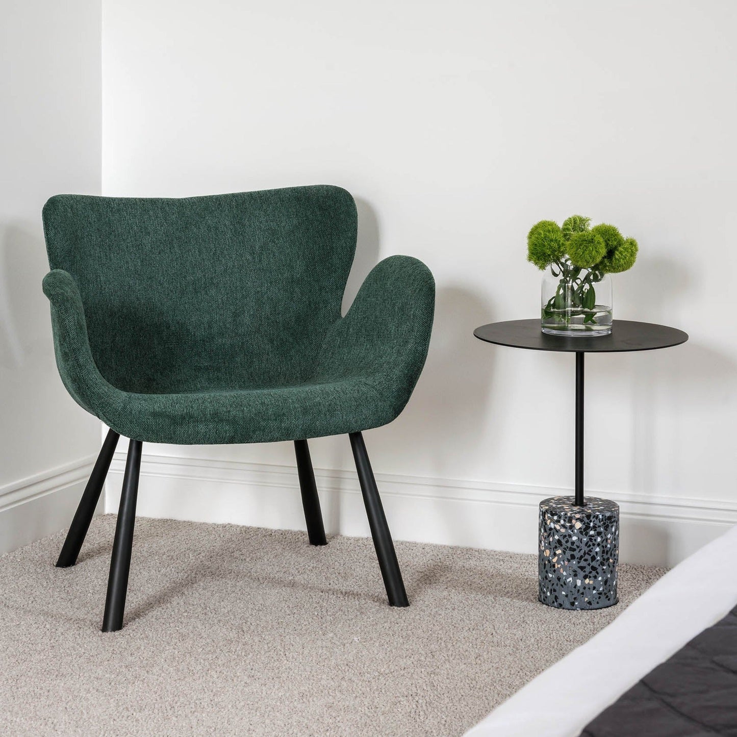 Lilli Round Terrazzo Side Table - Grey Side Table M+Co Living