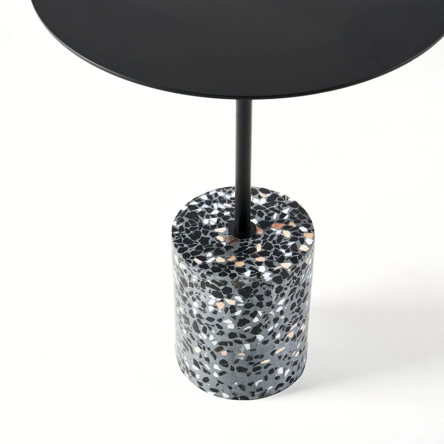 Lilli Round Terrazzo Side Table - Grey Side Table M+Co Living