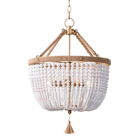 Malabar White Small Beaded Pendant Light Pendant Light Cafe Lighting Small