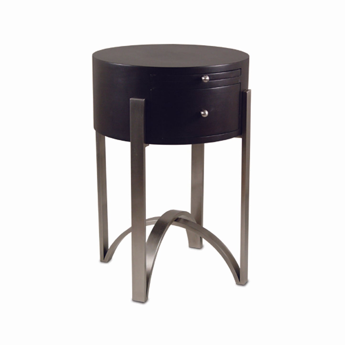 Midge Circular Bedside Table - Ash and Bronze Bedside Table Bloomingdales Wengi