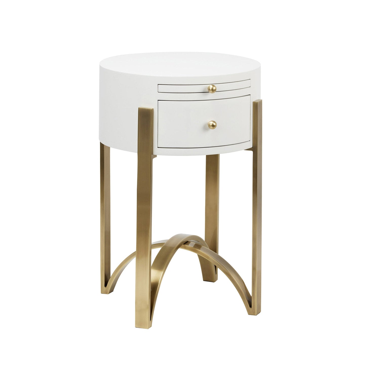 Midge Circular Bedside Table Bedside Table Bloomingdales White