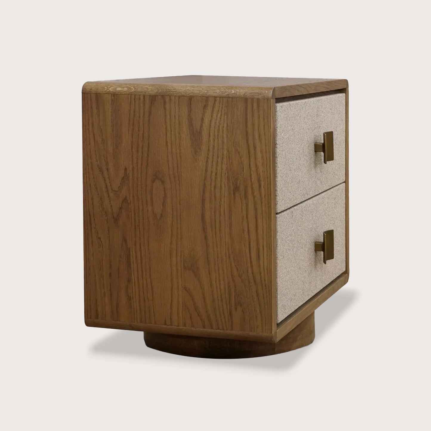 Minna Seamless Timber Bedside Table - Natural Bedside Table Raffine
