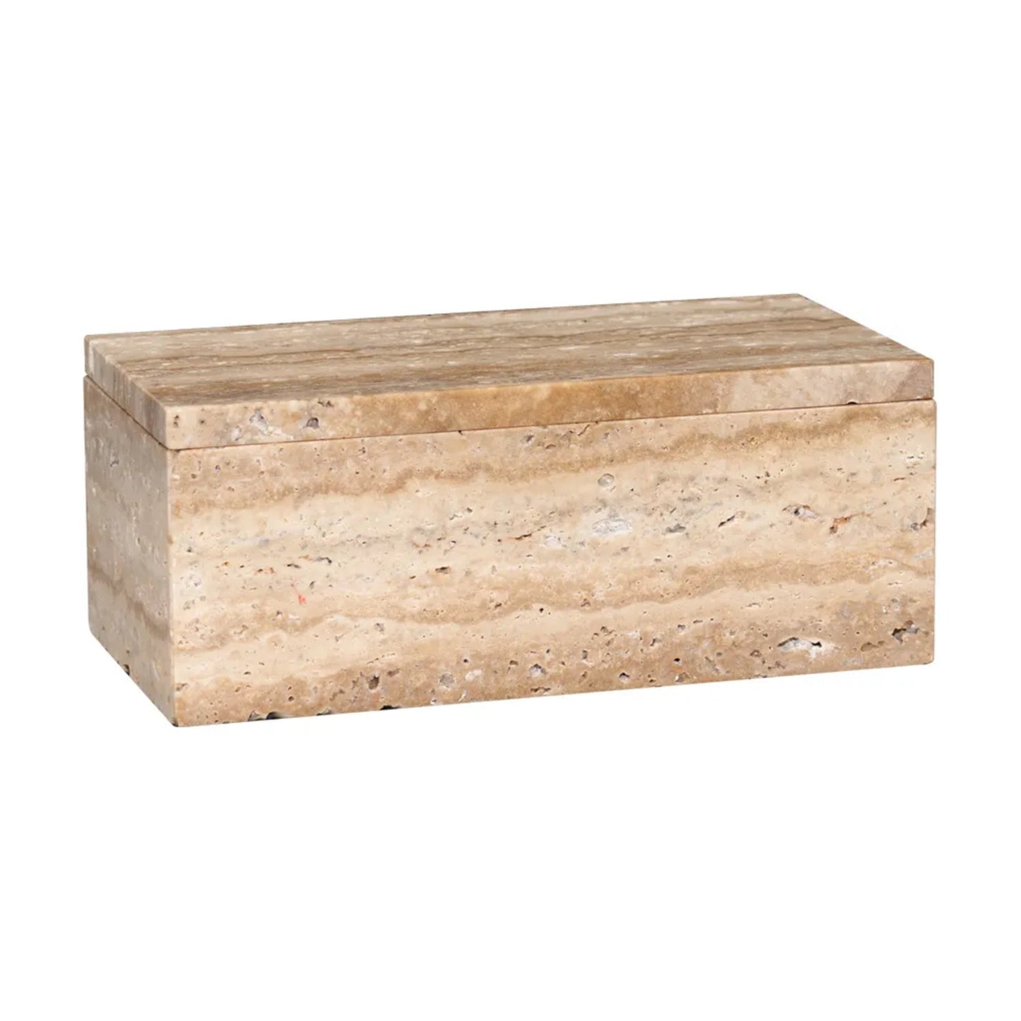 Odin Travertine Storage Box - Medium Addon Cafe Lighting & Living