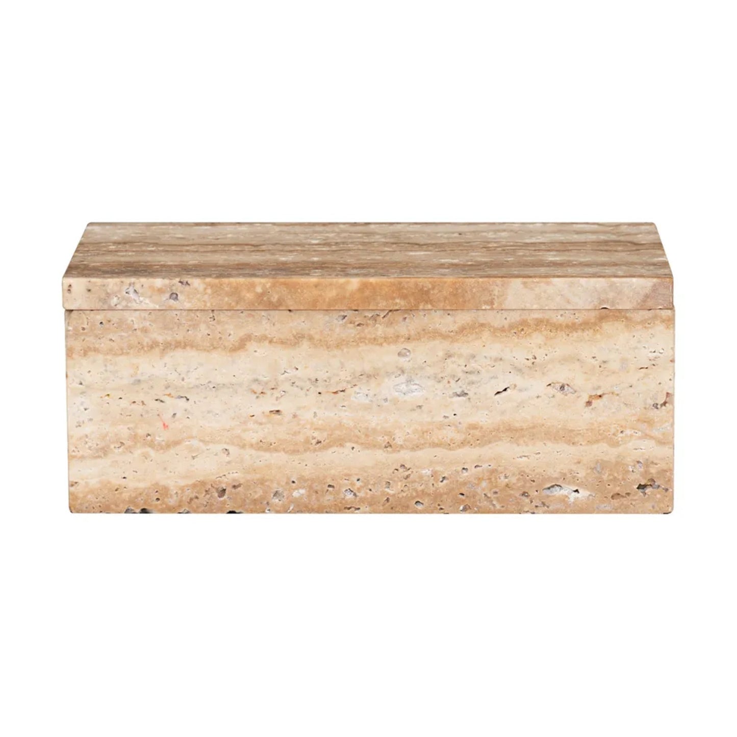 Odin Travertine Storage Box - Medium Addon Cafe Lighting & Living
