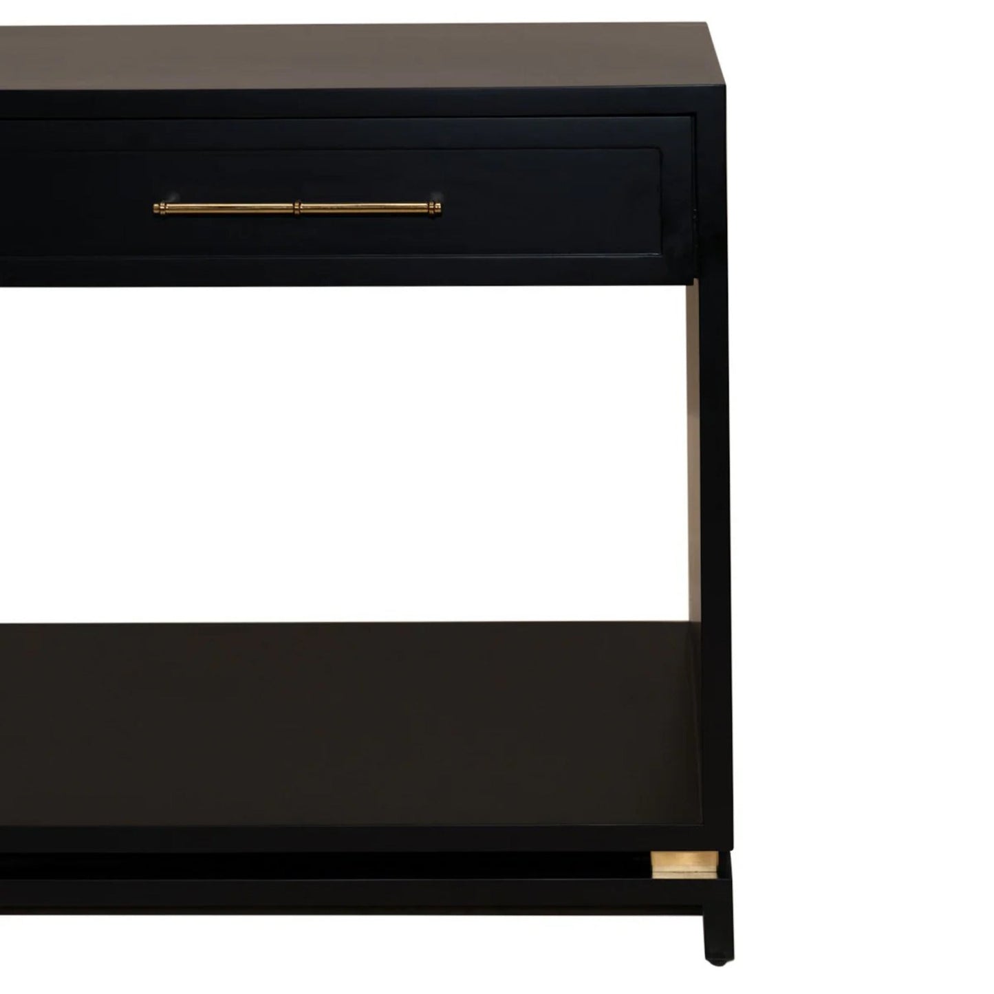 Pearl Two Drawer Open Console Table - Black Console Table Cafe Lighting & Living