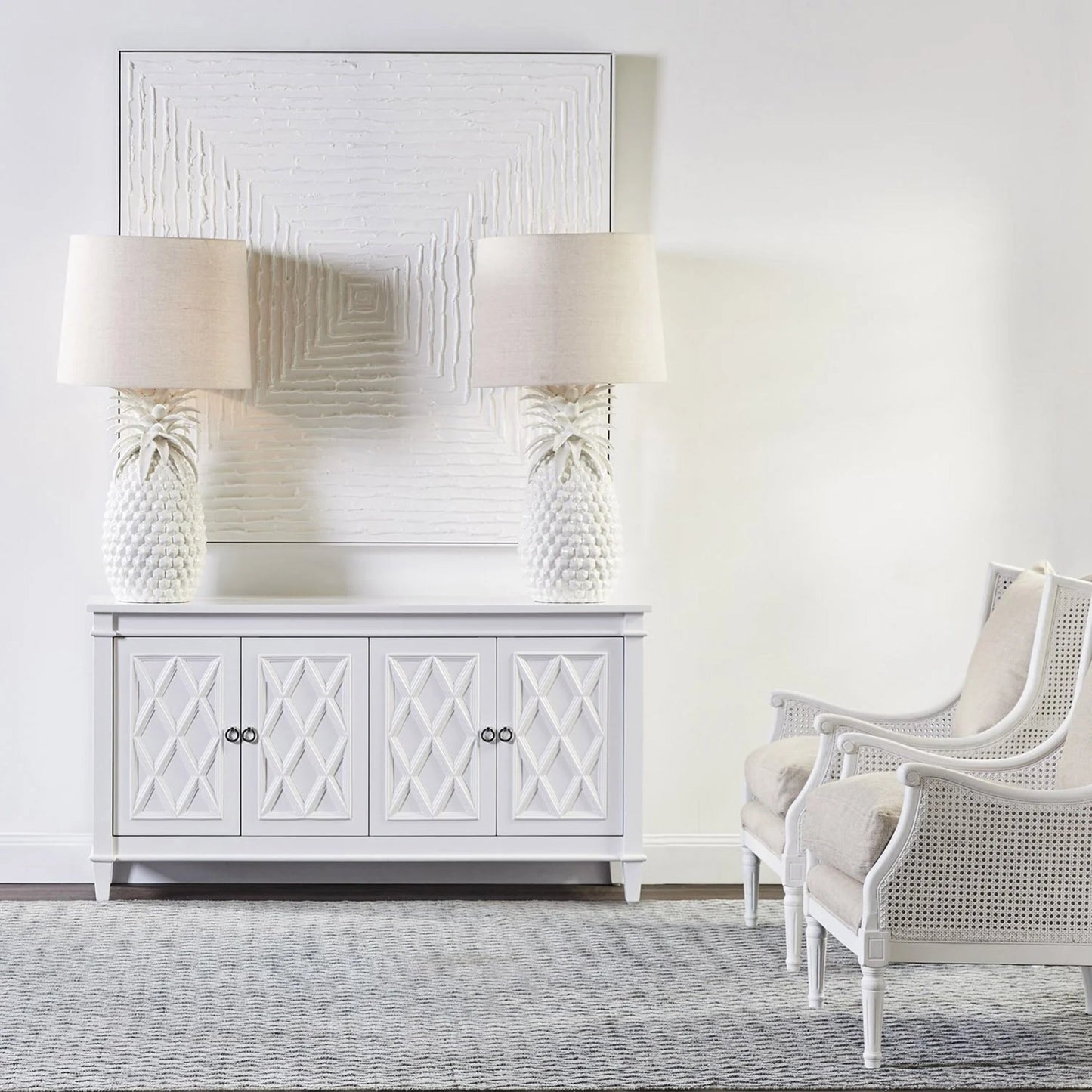 Plantation Hampton Buffet Table - White Buffet Table Cafe Lighting & Living