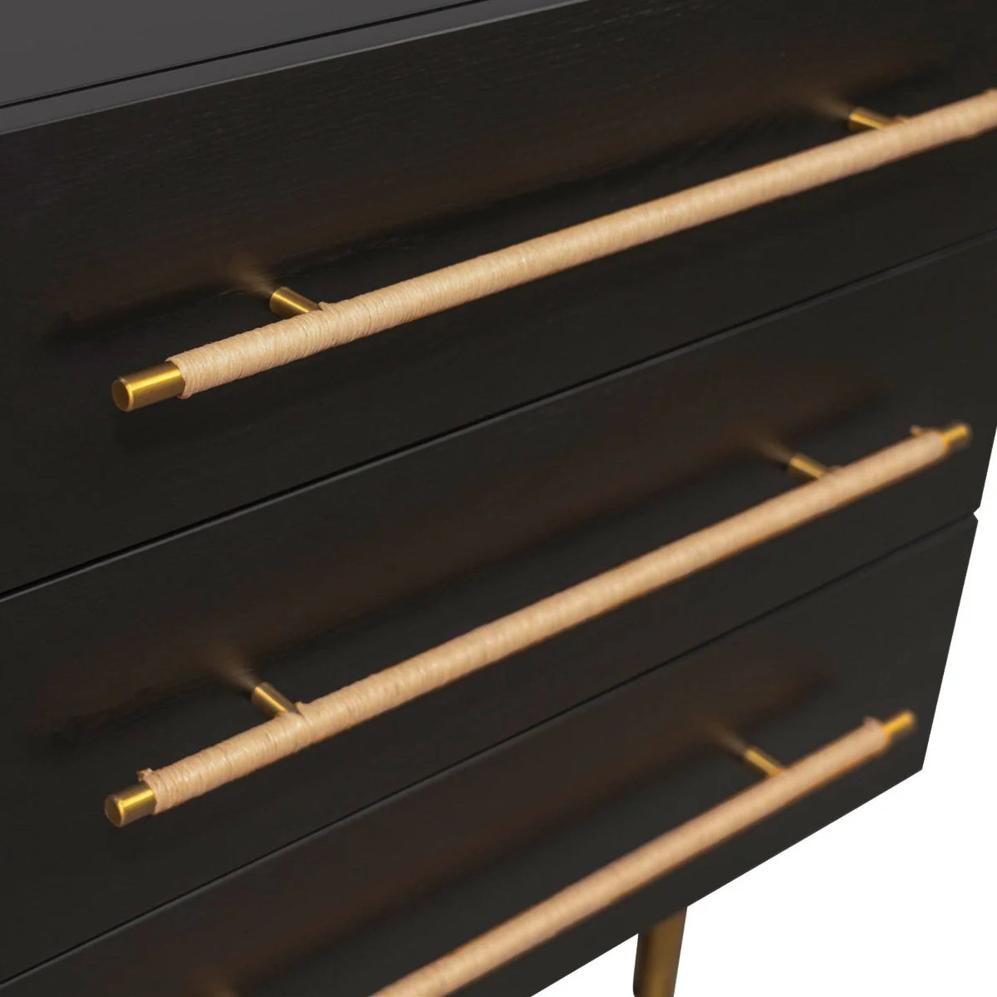Retreat Ash Wood Bedside Table - Black Bedside Table Cafe Lighting & Living