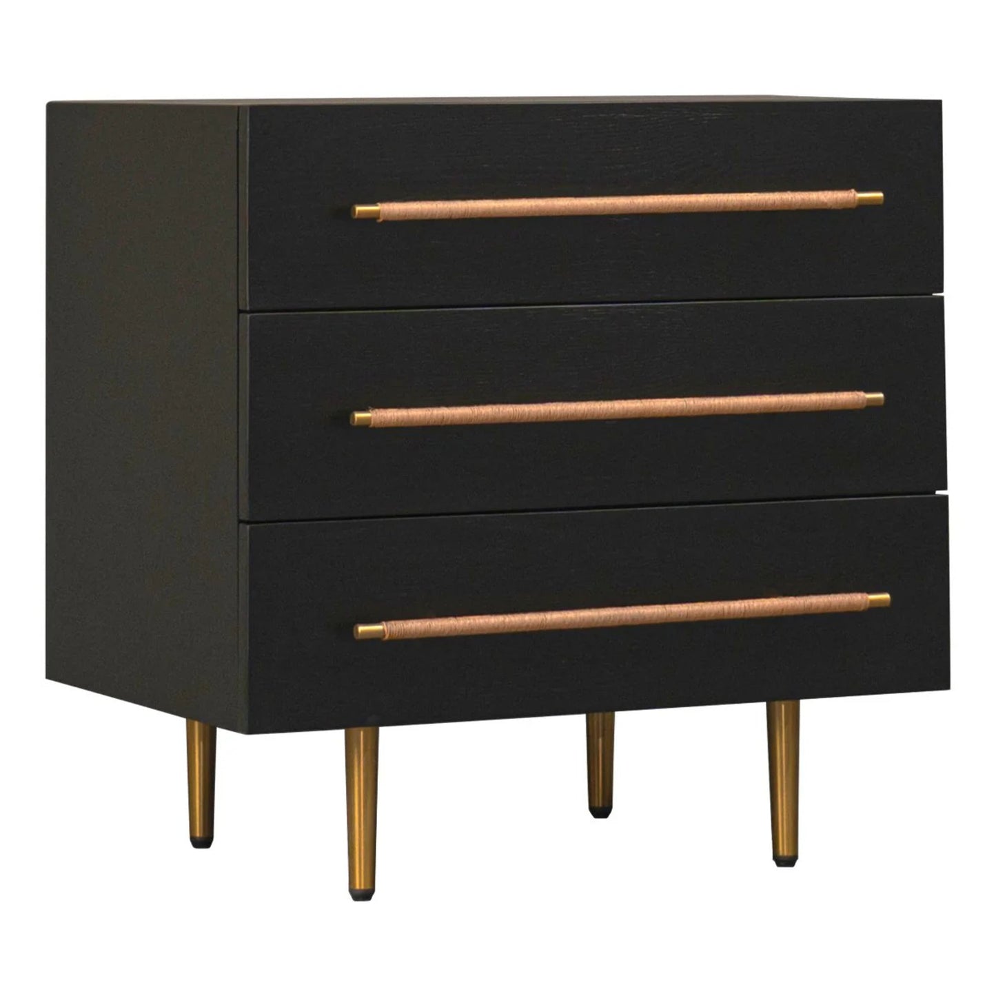 Retreat Ash Wood Bedside Table - Black Bedside Table Cafe Lighting & Living