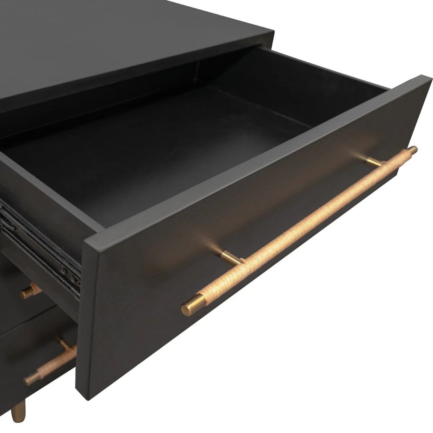 Retreat Ash Wood Bedside Table - Black Bedside Table Cafe Lighting & Living