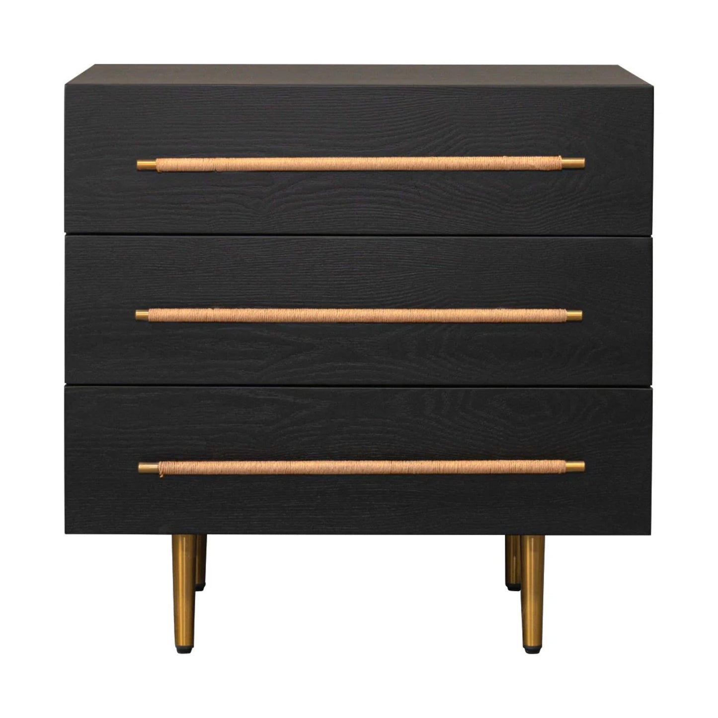 Retreat Ash Wood Bedside Table - Black Bedside Table Cafe Lighting & Living Black