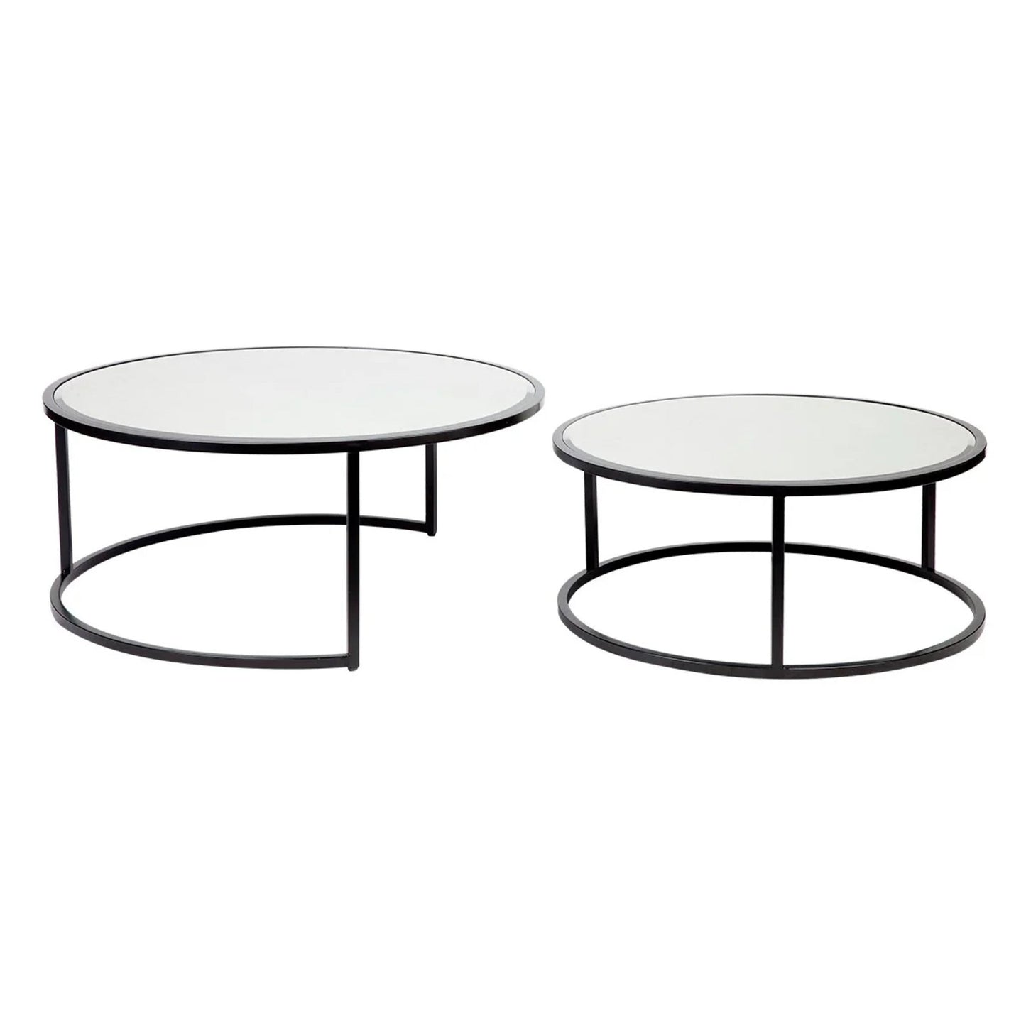 Serene Nesting Coffee Tables - Black Coffee Table Cafe Lighting & Living