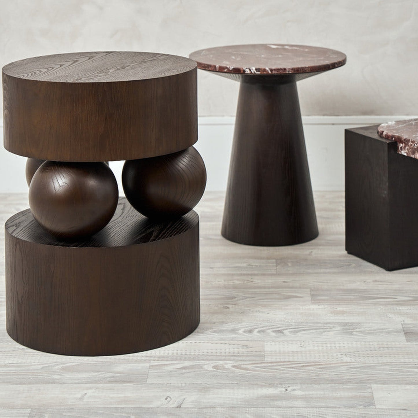 Sia Timber Side Table - Brown Side Table Raffine