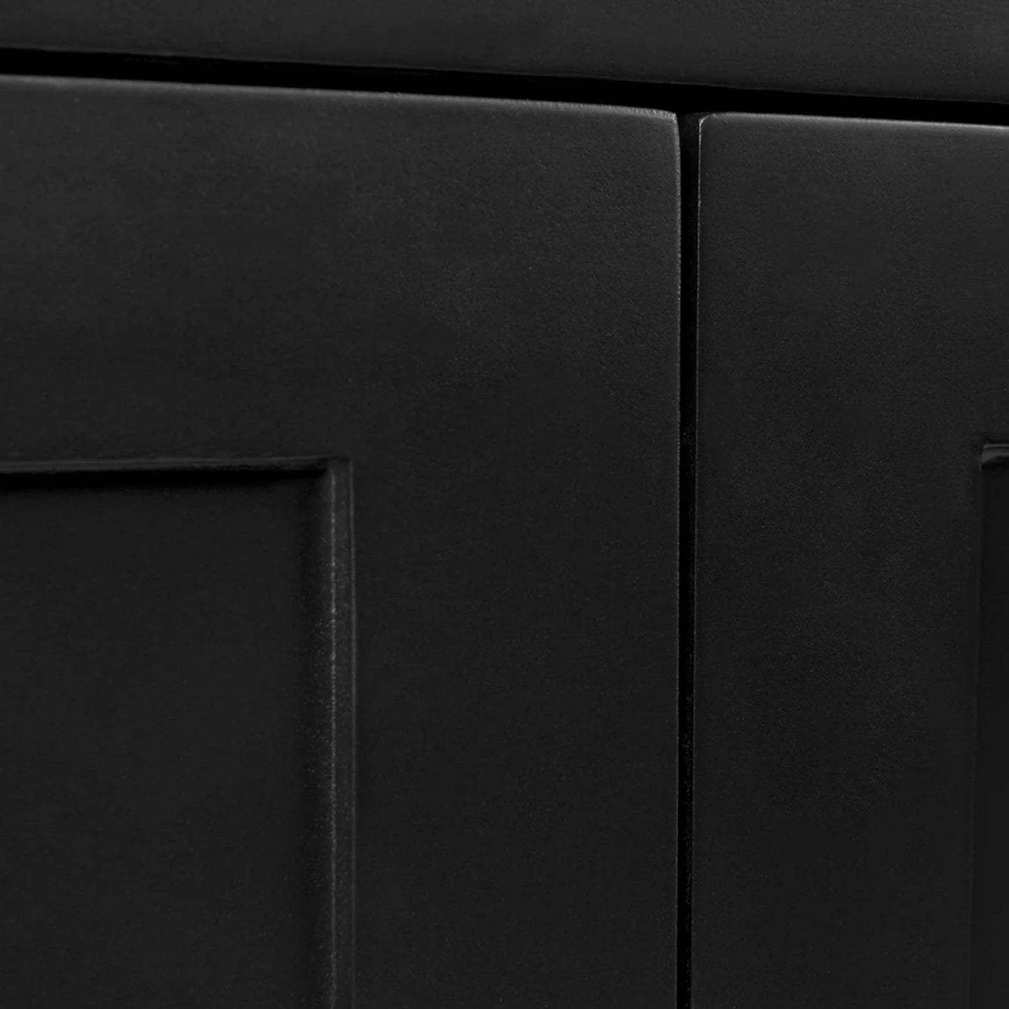 Soloman Large Three Drawer Open Console Table - Black Console Table Cafe Lighting & Living