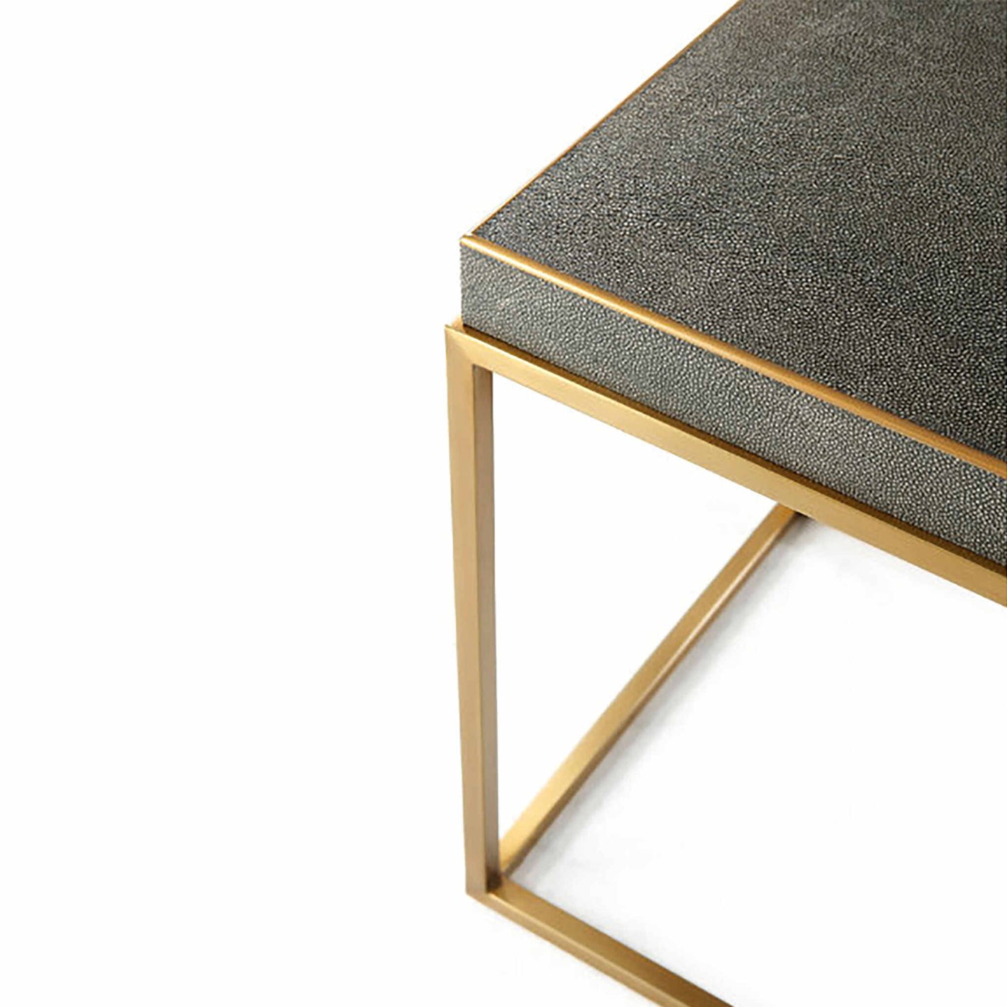 TA Studio Fisher Side Table - Tempest Grey & Brass Side Table Bloomingdales